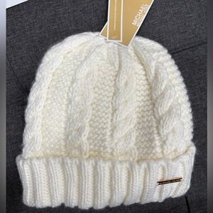 Michael Kors Ivory Knit Beanie